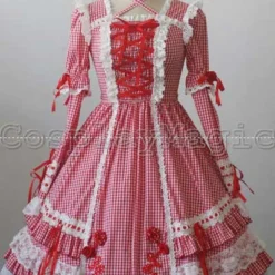 Sweet Lolita Plaid Dress 25 Sweet Lolita Plaid Dress -Cosplay Magic Store 12250a