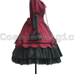 Gothic Lolita Scallop Dress 16 Gothic Lolita Scallop Dress -Cosplay Magic Store 8523