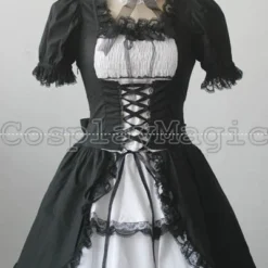 Gothic Lolita Shirred Dress 25 Gothic Lolita Shirred Dress -Cosplay Magic Store 9530a